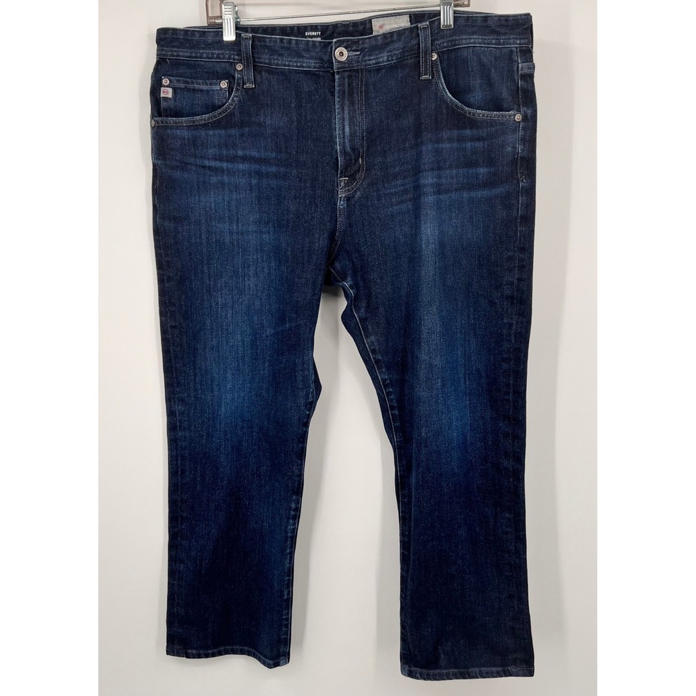 AG Adriano Goldschmied Everett Slim Straight Leg Dark Wash Jeans Mens 38x28